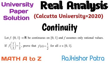 Let f:[0,1] - R be continuous on [0,1] and assumes only rational values. lf f(1/2)=1/2, prove that
