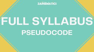 A LEVELS (O LEVELS) COMPUTER SCIENCE PAPER 2 (PSEUDOCODE) FULL SYLLABUS REVISION