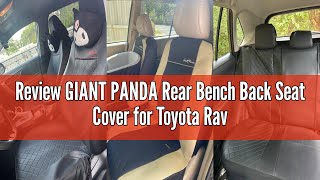 Review GIANT PANDA Rear Bench Back Seat Cover for Toyota Rav4 Corolla Camry Prius, Faux Leather Back