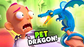Roasting Villagers With My NEW Pet Dragon! (Who's The King VR) screenshot 1