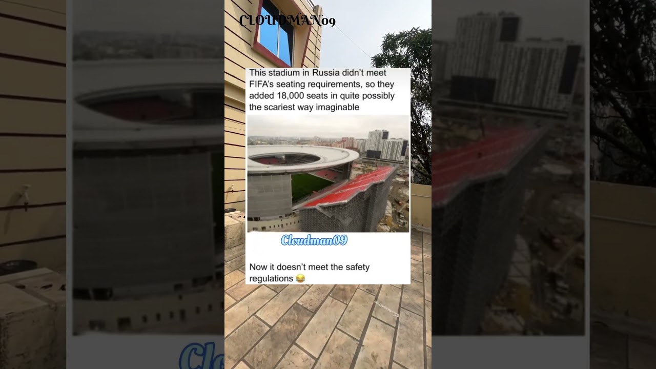 Russia stadium expanded seat in a unusually way