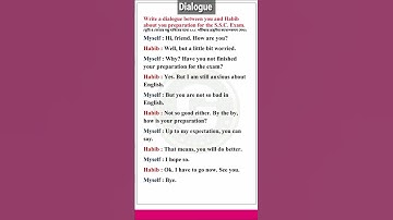 A dialogue between two friends about preparation for the SSC exam || exam preparation dialogue #ssc