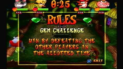Crash Bash (Coop) : Jungle Fox (Level 20) Trophy, Gem, and Crystal