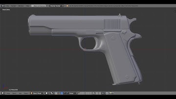 Colt 1911: blender modeling-part 8