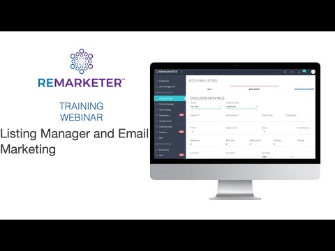 REMARKETER Training - Listing Manager