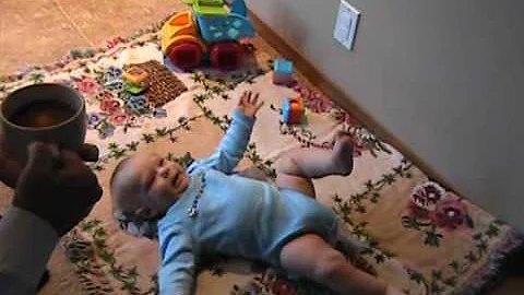 Tynan (6 months) with more hair then Vince