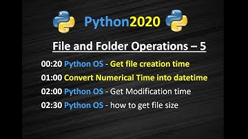 Python OS Get File Properties | Python Get File Creation Time | Python Get File Modification Time