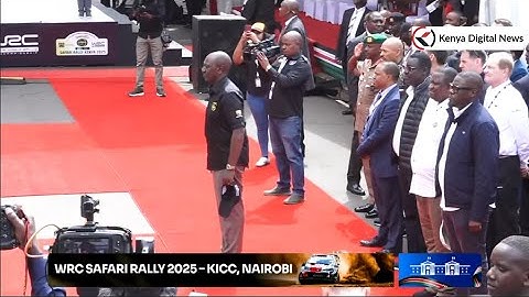 Watch how President Ruto & his entourage arrived at KICC to flag off WRC Safari Rally 2025!!