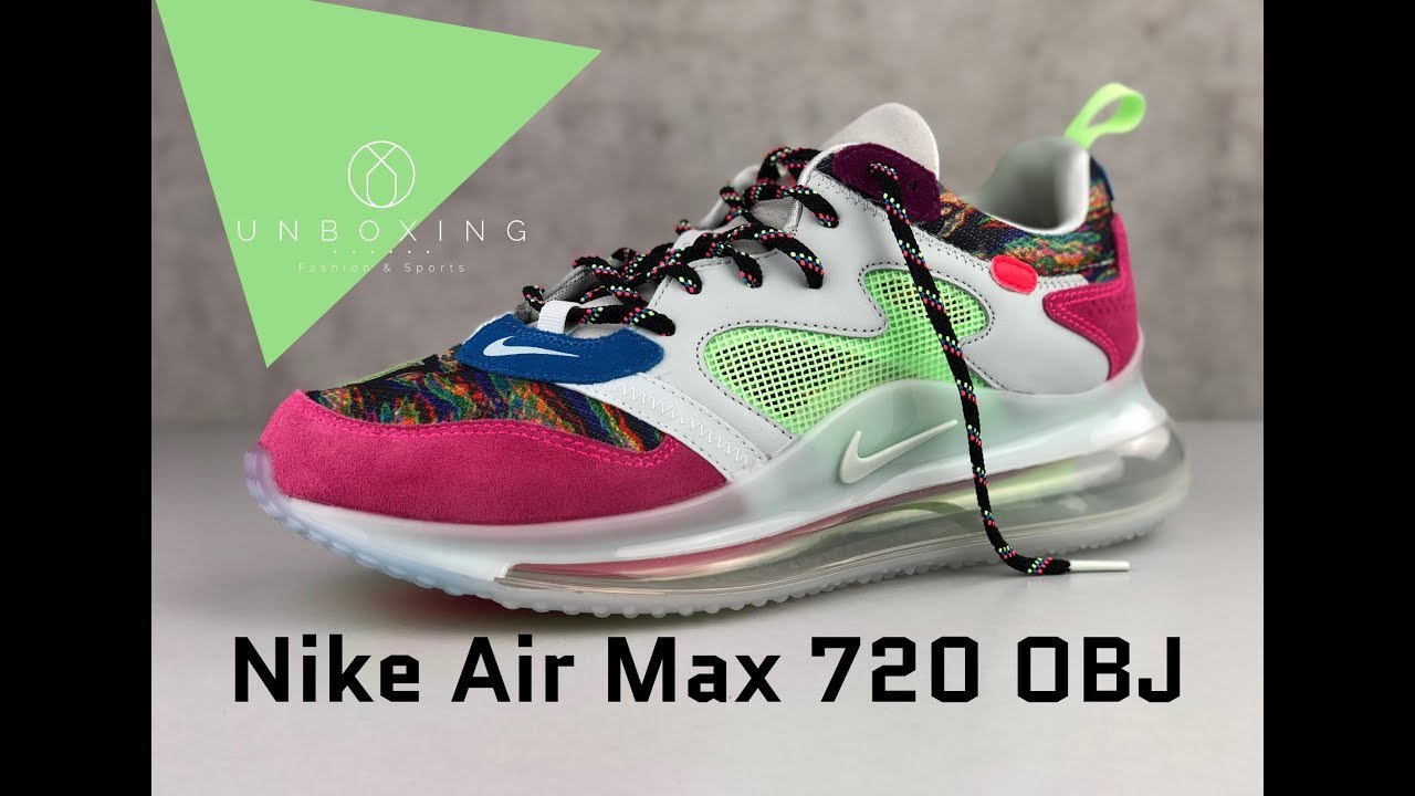 Nike Air Max 720 OBJ ‘multicolour/ hyper-pink lime’ | UNBOXING & ON FEET | fashion shoes | 2019