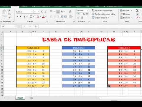 Vídeo: Com Es Crea Una Taula De Multiplicar En Excel