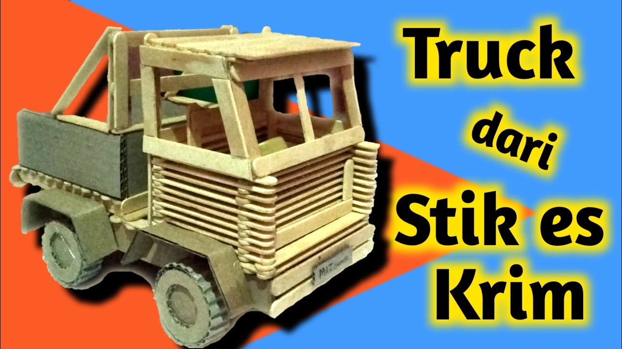 ide kreatif Mainan truk  dari stik es  krim  YouTube