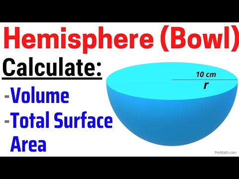 How to Find the Volume & Total Surface Area of a Hemisphere (Bowl) | Step-by-Step Tutorial