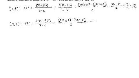Average Rate of Change - Problem 1
