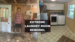 Farmhouse Laundry room renovation part 1 the plans and demo