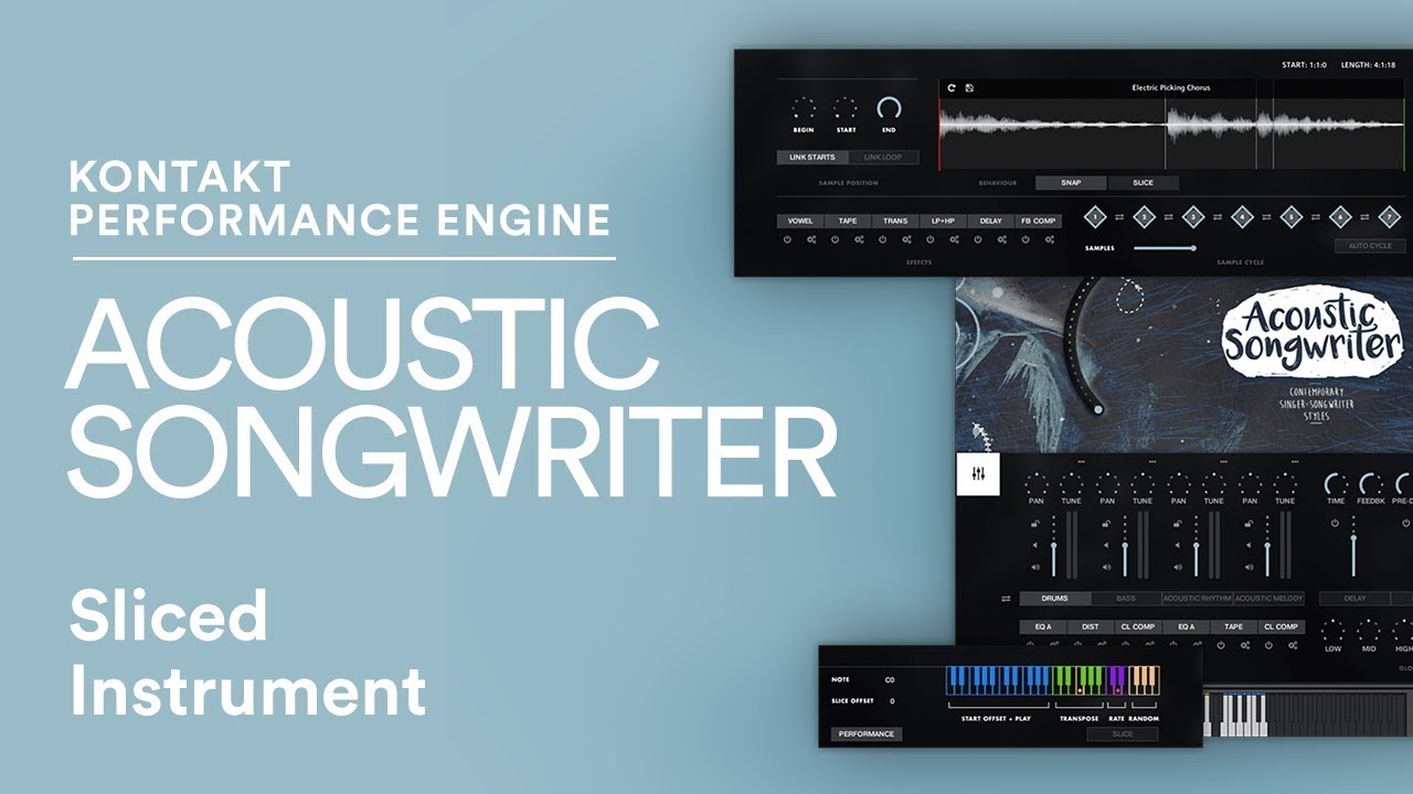 ACOUSTIC SONGWRITER | Contemporary Songwriting Kontakt Library for Music Production (Sliced)