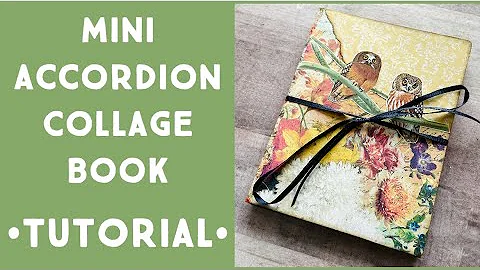 Tutorial  Mini Collage Accordion Book  #accordionb...