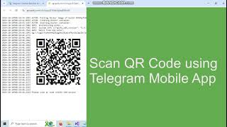 Telegram QR Code Scan help video