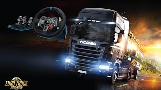 Euro Truck Simulator 2 with Logitech G29 Steering Wheel and Pedals - YouTube