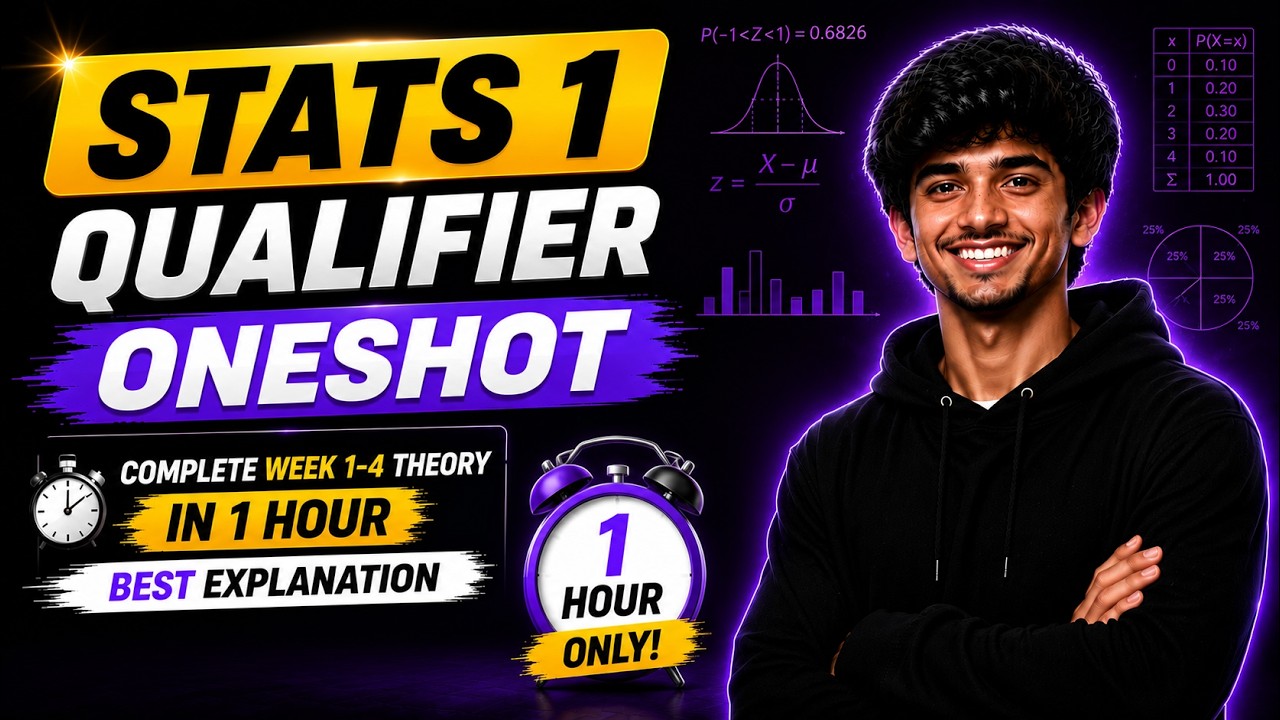 Complete Qualifier Stats 1 Oneshot | Week 1-4 | Notes Attached | Gen-Z IITian | BS Degree