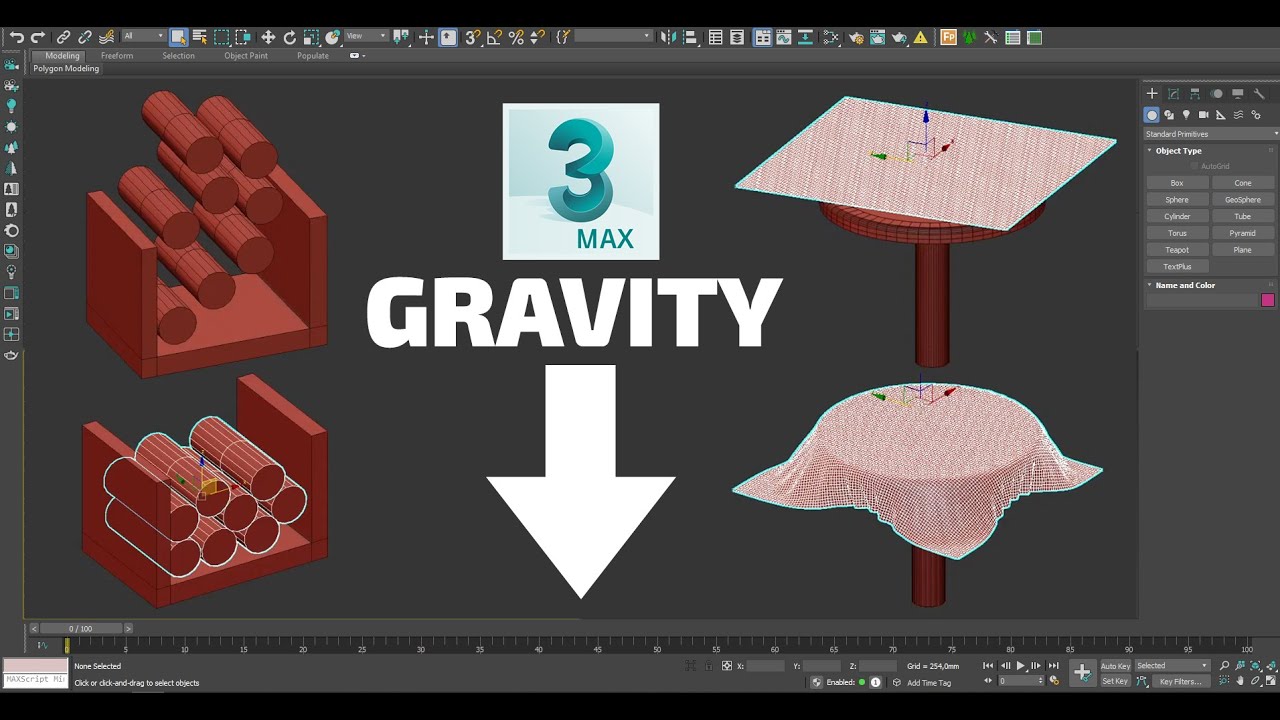 Theseus tvivl strække 3ds Max - cloth and gravity simulations (easy method) (Mass FX) - YouTube