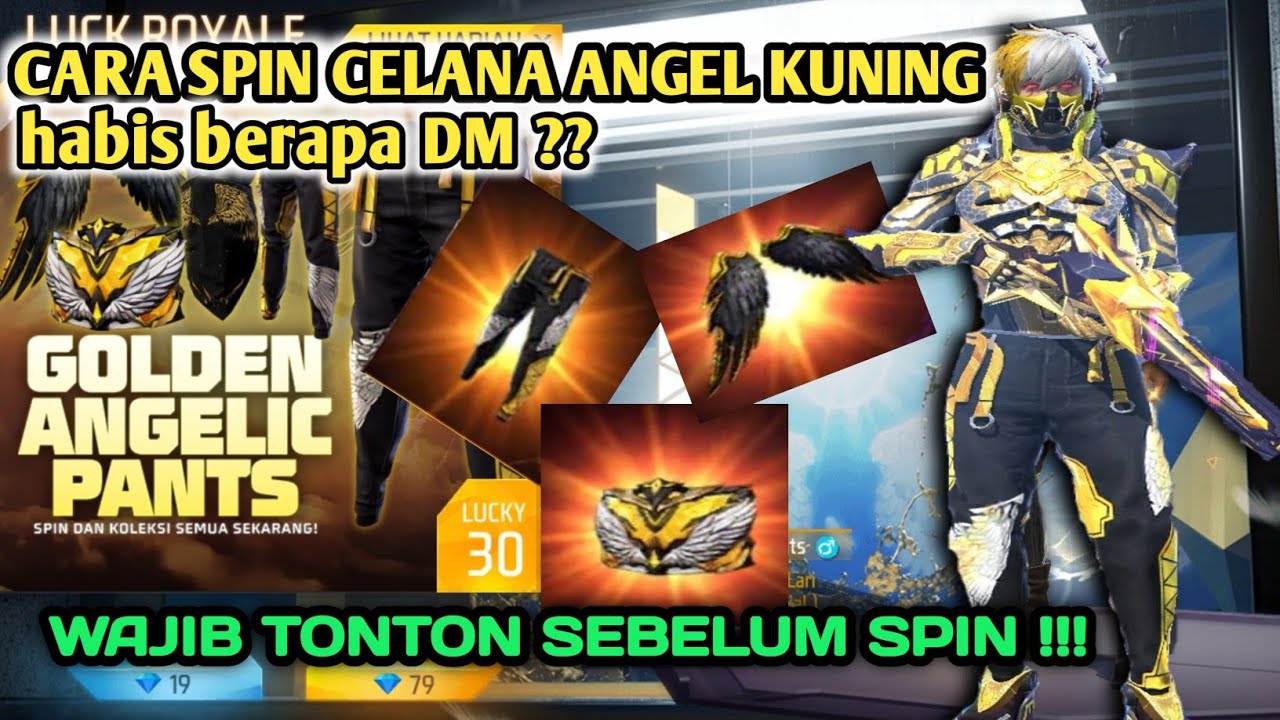 CARA SPIN CELANA ANGEL KUNING FF TERBARU DENGAN TRIK INI ! HABIS BERAPA ...