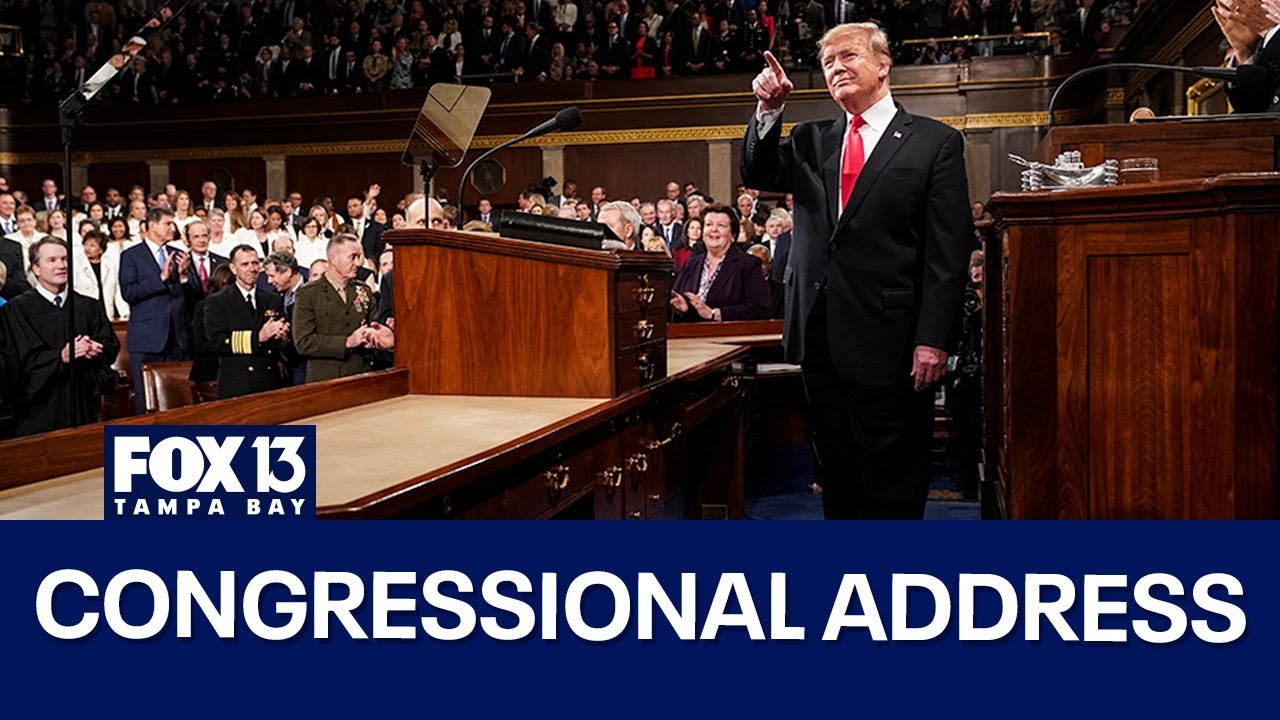 Watch President Donald Trump address to a joint session of Congress ...