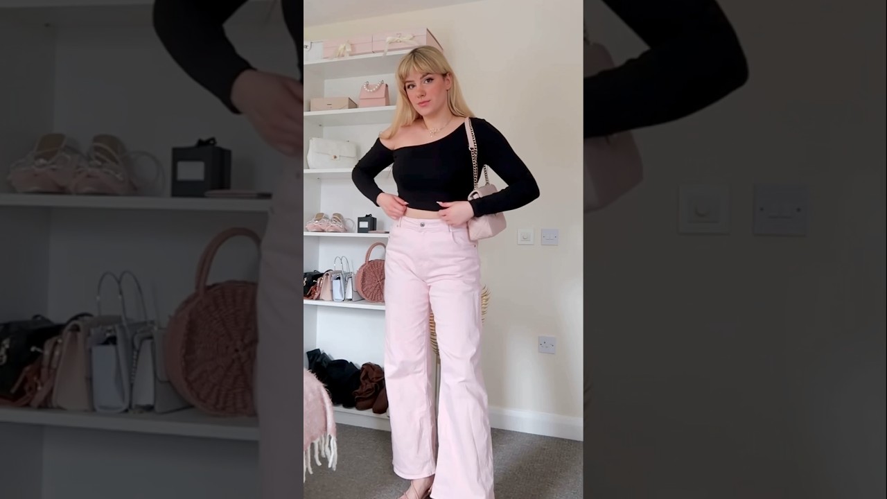 Style my pink jeans with me🩷 #outfitideas #fashion #outfitinspo #ootd #springfashion #jeansstyle