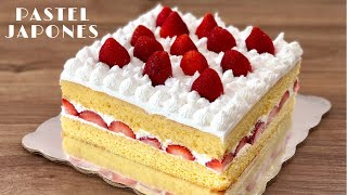 PASTEL SUAVE DE FRESAS ESTILO JAPONÉS | BIZCOCHO GENOVÉS | POSTRES CON IXCHEL