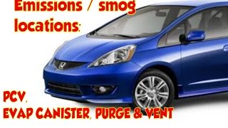 Honda Fit / JAZZ emissions: EGR, PCV, EVAP, locations