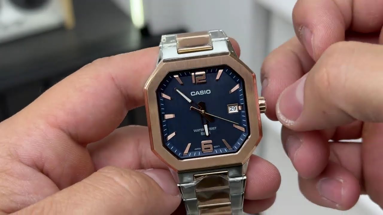 Casio Timeless Collection MTP-B195RG-2A - YouTube