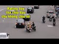 Racing boy bị CSGT nện một gậy đau điếng phải bỏ chạy, vì cố xông vào đoàn xe VIP Chủ tịch Quốc hội