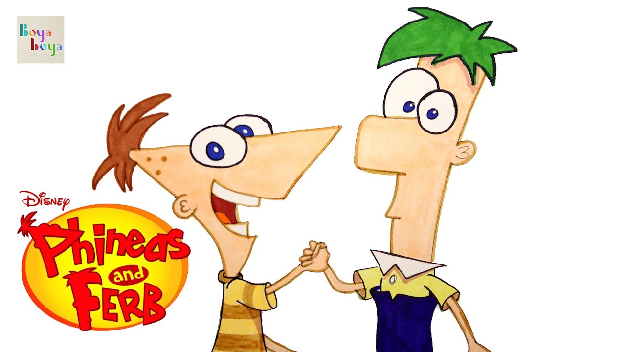 Phineas And Ferb Drawing Painting Coloring How To Draw And Color Kids Tv Youtube
