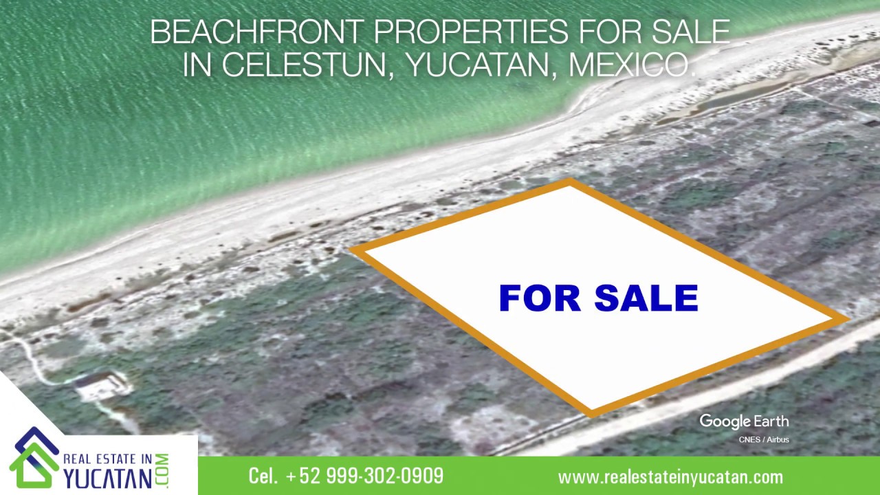 Location of Beachfront properties for sale in Celestun, Yucatan, Mexico