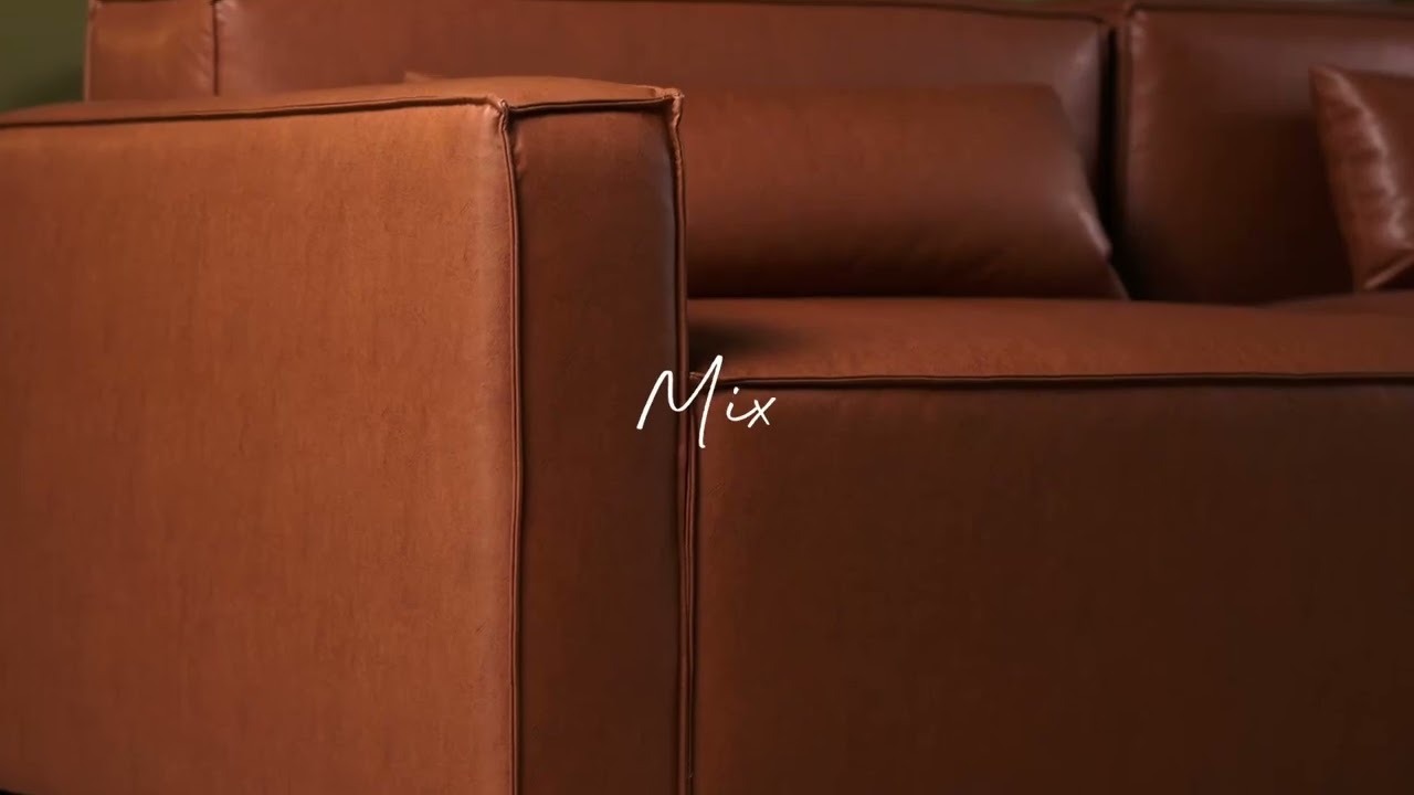 Gus* Mix Sofa - Vegan Appleskin Leather Cognac