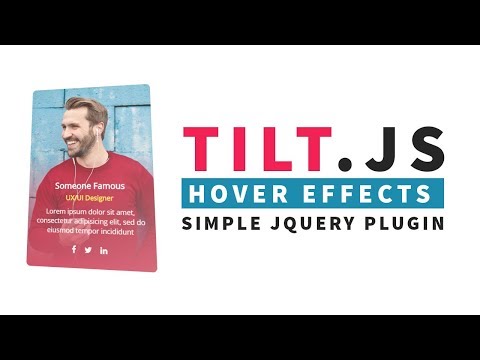 3D Tilt Hover Effects | Mouse over Parallax Hover Effects