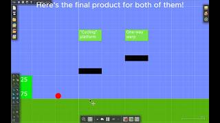 How to make a cycling platform and a one-way warp platform in Algodoo