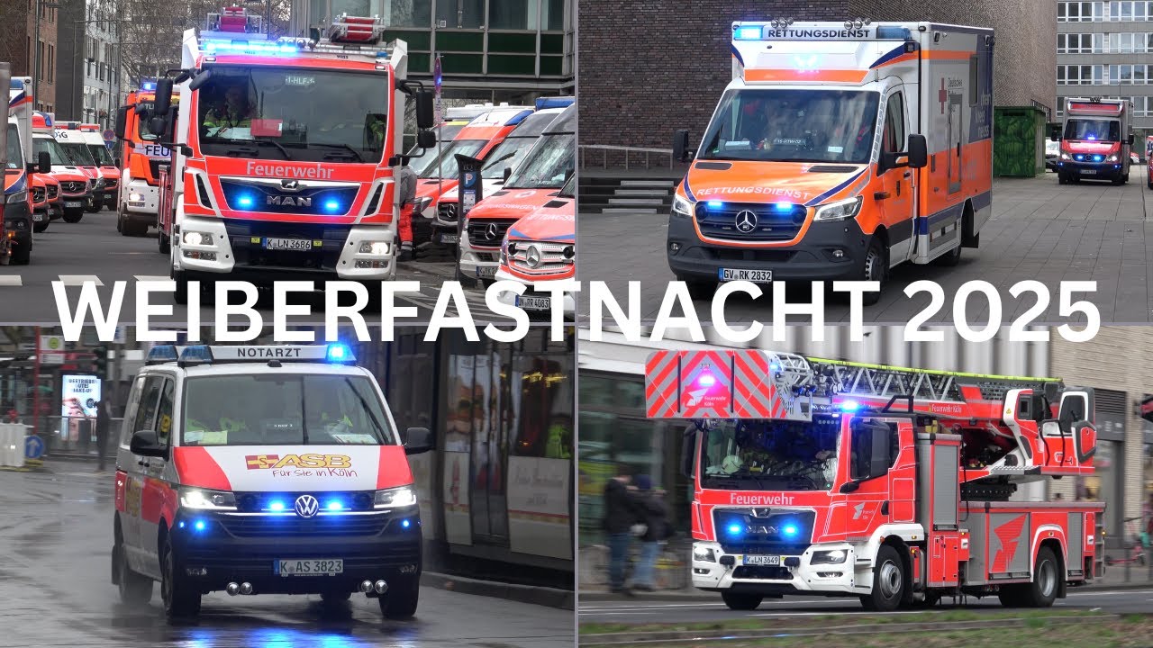 🇩🇪 GROßEINSATZ AN ALTWEIBER 2025 - Einsatzfahrten Rettungsdienst, Polizei & Feuerwehr Köln!