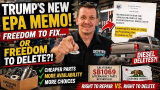 Freedom to Fix… or Freedom to DELETE? Trump EPA Memo Explained. Cheaper Smog Parts to come?