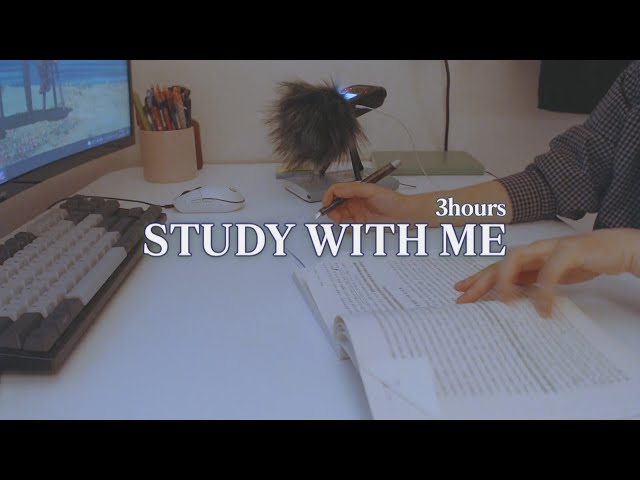 [3hours] 오늘도 방구석 Study with me 스윗미 I 백색소음, 만년필, 종이, 볼펜 소리 📃✏🖋🗃