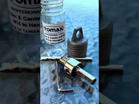 Перехідник М14 х HEX + свердло на дриль для алмазних коронок TOMAX, видео 1