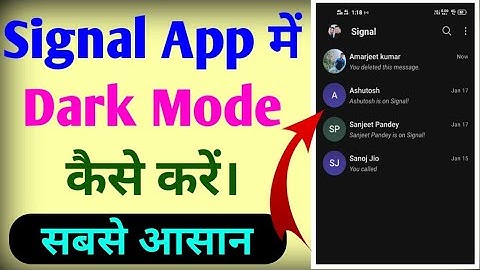 Signal App Me Dark Mode Kaise Lagaye | How To Enable Dark Mode On Signal App | Signal App Dark Kare