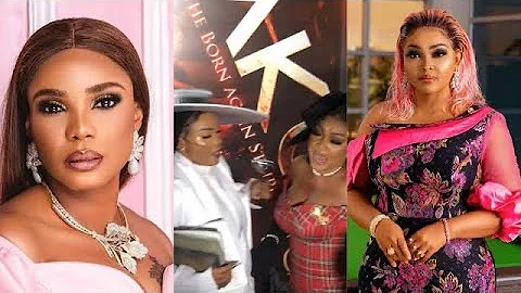 Iyabo Ojo and Mercy Aigbe in drama at IJAKUMO movie premiere.