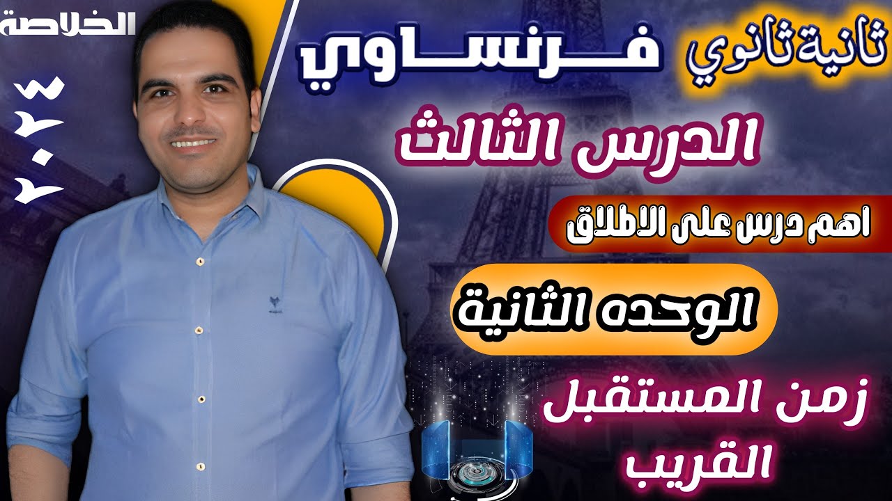 شرح زمن المستقبل القريب ( Le futur proche ) - الدرس الثالث - الوحدة الثانية | فرنساوي ثانية ثانوي