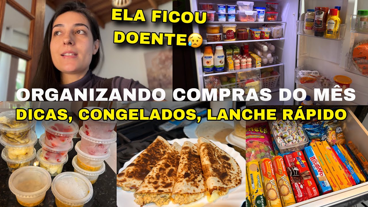 ORGANIZANDO A COMPRAS DO MÊS, CONGELANDO PARA FACILITAR A ROTINA, COMPRINHAS, LANCHE RÁPIDO PRÁTICO 