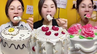 Thánh Ăn Bánh Kem | eating show | cake eating challenge | 크림 케이크 eat cake#ASMR