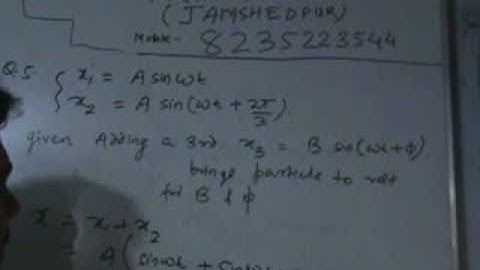 IIT JEE 2011 , PHYSICS SOLUTION