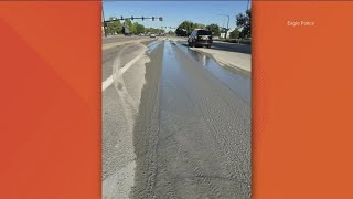 Concrete spill slows Highway 44 traffic in Eagle
