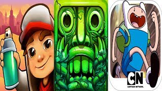 Subway Surfers 2017 Marrakesh VS Temple Run 2 Lost Jungle VS Adventure Time Run screenshot 2