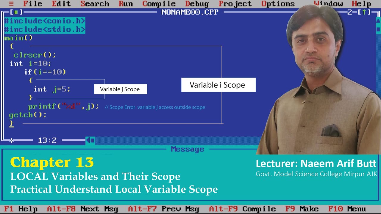 ICS Part 2 Chapter 13 Topic LOCAL Variable I Variable Life I Variable ...
