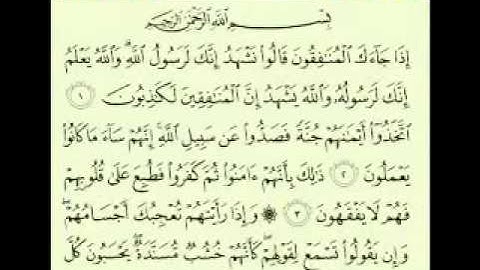القران الكريم سورة المنافقون